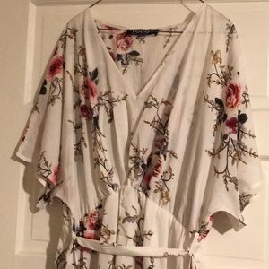 White floral dress